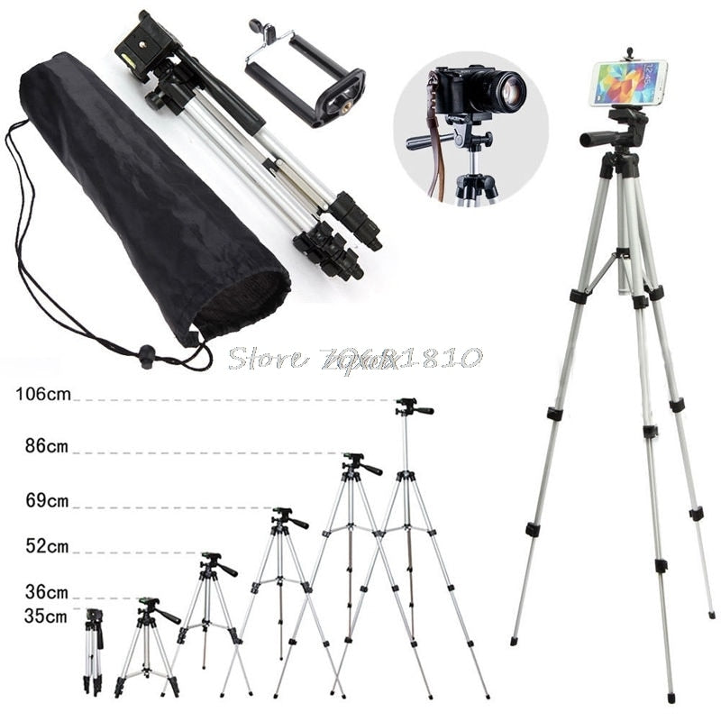 Professional Camera Tripod Stand Holder Mount For iPhone Samsung Cell Phone +Bag Whosale&Dropship